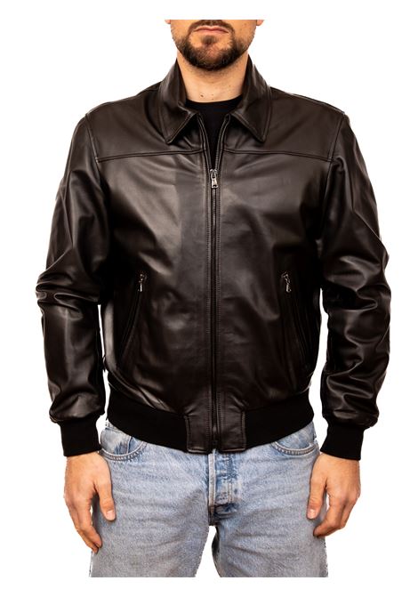 Black 792 bomber jacket PK BY PASKAL | 792NAPPA-NERO